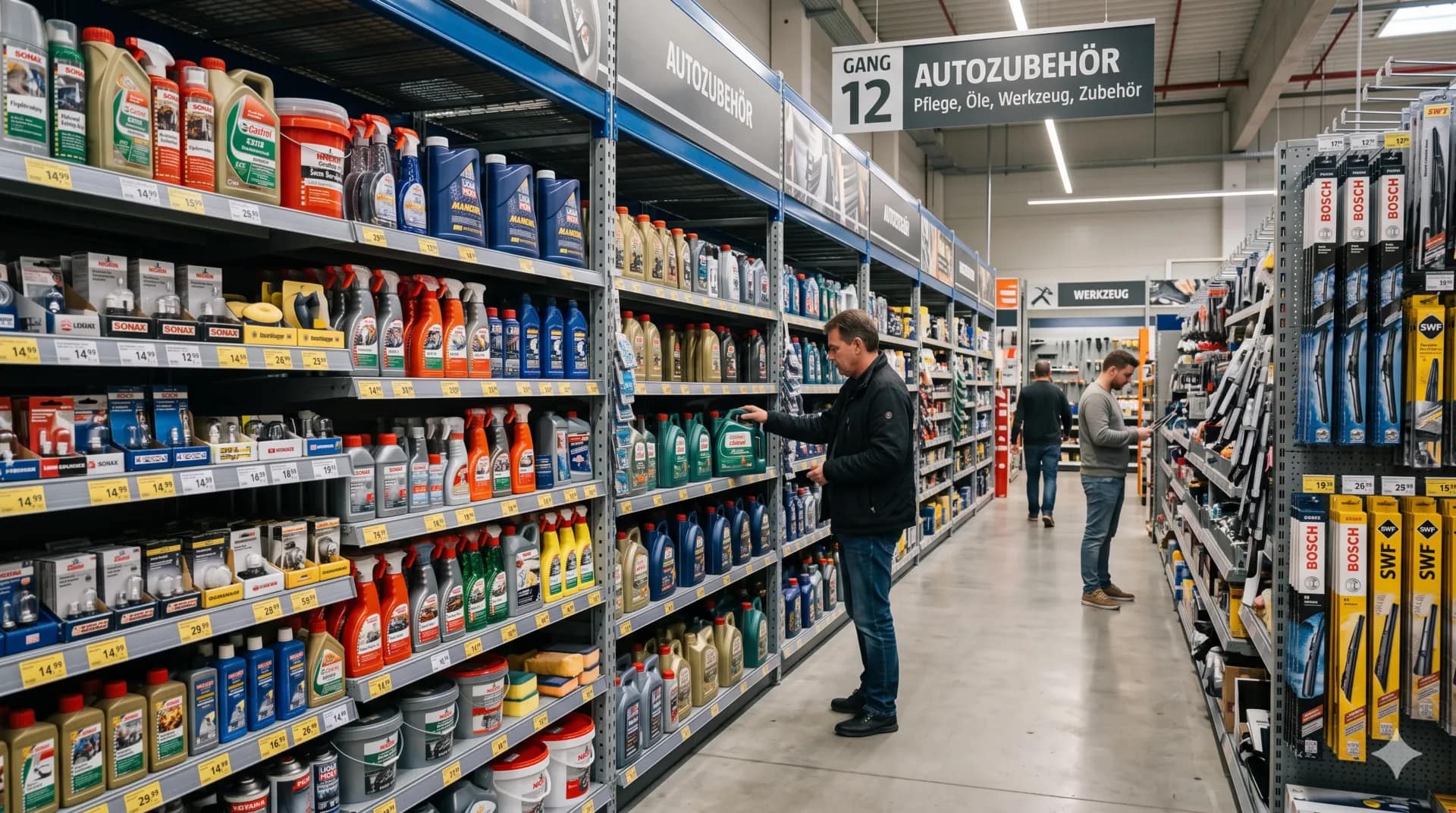 Automotive-Produkte im Baumarkt